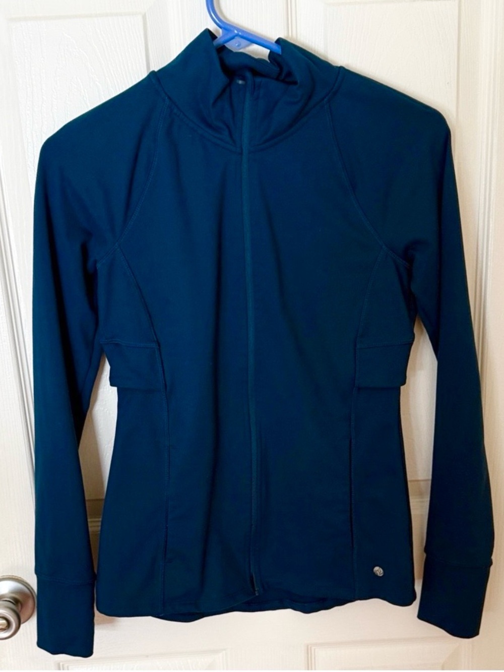 Apana Teal Blue Full Zip Performance Jacket